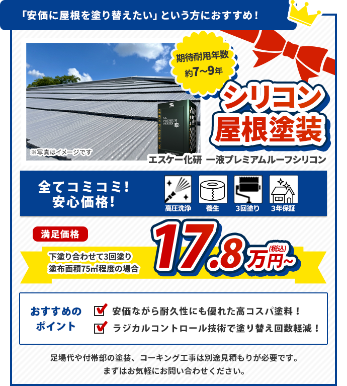 屋根塗装　エスケー化研一液プレミアムルーフシリコン