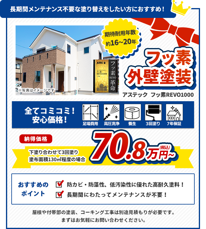 外壁塗装　アステックフッ素REVO1000